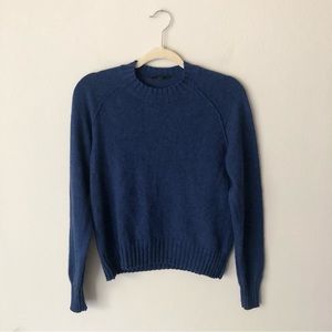 COS Sweater Pullover Crewneck Merino Wool Blue Knit Jumper Size small